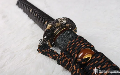 Japanese Folded Steel Clay Tempered Samurai Katana Sword Real Sharp Full Tang