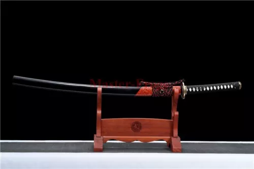 Japanese Katana Samurai Sword Clay Tempered T10 Steel Full Tang Sharp Blade