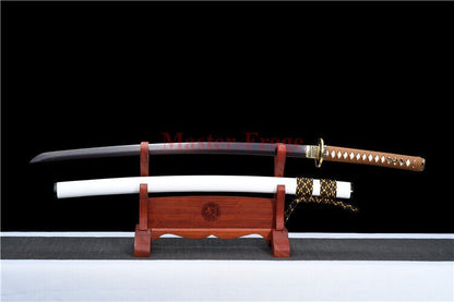 High Quality Japanese Katana Samurai Sword Folded Steel Full Tang Sharp White