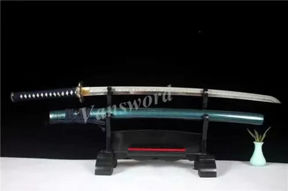 Handmade Japanese Samurai Katana Choji Hamon T10 Steel Clay Tempered Sharp Sword