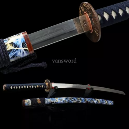 Hand Forged Damascus Steel Real Japanese Samurai Battle Ready Sword Katana HOT.