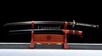 Japanese Katana T10 Steel Clay Tempered Real Hamon Samurai Sword Full Tang Sharp