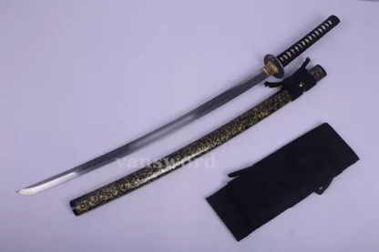 Folded Steel Full Tang Katana Japanese Samurai Original Real Sword Sharp Blade