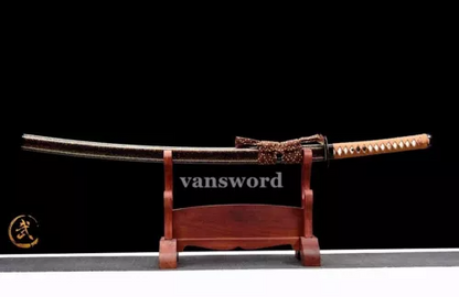 High Quality Damascus Folded Steel Handmade Katana Japanese Samurai Sword Sharp.