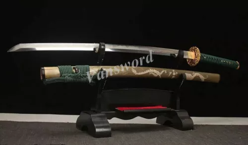 Honsanmai Clay tempered Japanese Samurai Katana Sword Hand Carved and Abrasived