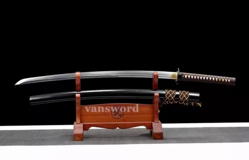 Hand forged Folded Steel Real Japanese Katana Samurai Sword Full Tang Sharp