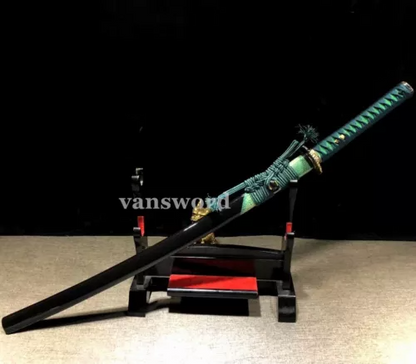 Handmade Japanese T10 Steel Clay Tempered Samurai Katana Real WeaponsSword Sharp