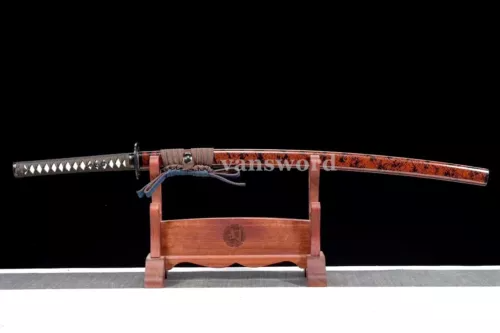 Hand Forged Clay Tempered T10 Steel Katana Japanese Samurai Sword Sharp