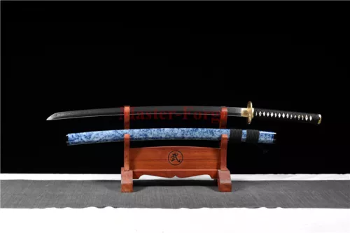 Japanese T10 Clay Tempered Katana Choji Hamon Samurai Sword Full Tang Sharp