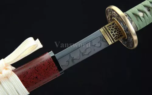 Top Quality T10 Clay Tempered Blade Japanese Samurai Sword Sharp Dragon Tusba.