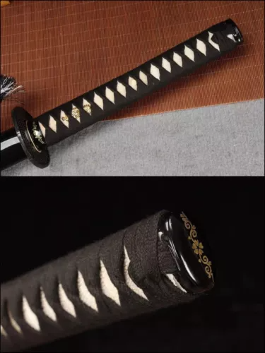 T10 Clay Tempered Katana Japanese samurai sword battle ready Abrasive hamon