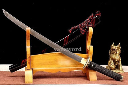 High Quality Folded Steel Samurai Wakizashi Real Japanese Samurai Sword Sharp