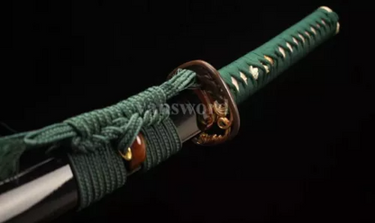 Japanese Lacquer Katana Sword T10 Clay Tempered Suguha Hamon Handmade Blade