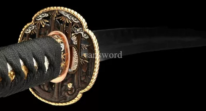 Damascus Steel Clay Tempered Japanese Katana Samurai Sword Battle Ready Sharp.