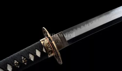 T10 Steel ClayTempered Japanese Katana Samurai Sword Full Tang Real Sharp Weapon