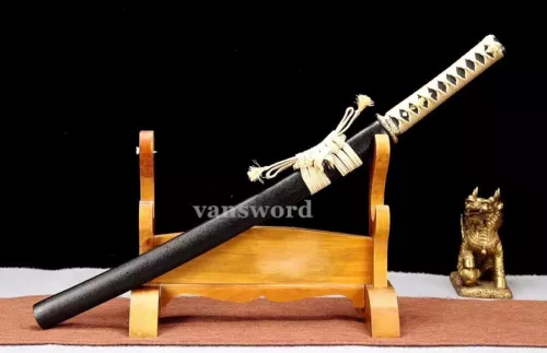 T10 steel clay tempered Steel Handmade Japanese Wakizashi samurai sword sharp