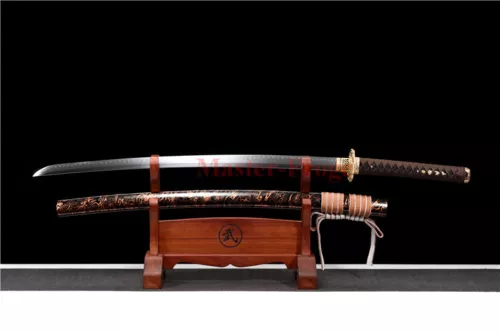 Full Tang Japanese Katana Clay Tempered T10 Steel Battle Ready Sword Sharp Blade