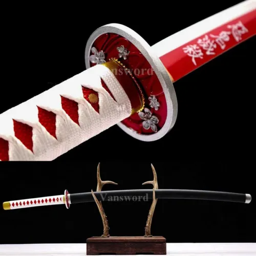 Demon Slayer Cosplay Anime Swords Tsuyuri Kanao Japanese Handmade Samurai Katana