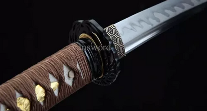 T10 Carbon Steel Clay Tempered Blade Japanese Tanto Handmade Full Tang Sword NEW