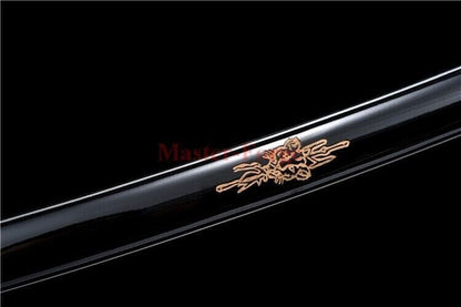 High Quality 1095 Carbon Steel Japanese Samurai Full Tang Sword Katana Black.