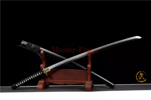 Folded Steel Clay Tempered Battle Ready Japanese Katana Samurai Sword Sharp