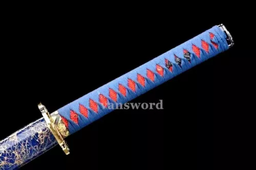 Hand Forged Folded Steel Hamon Japanese Samurai Sword Sharp Katana Full Tang