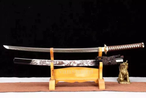 Japanese Clay Tempered T10 Steel Real Katana Samurai Sword Sharp Battle Ready