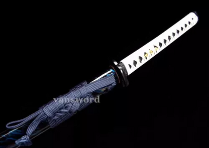 Hand Forged Folded Steel Japanese Samurai Katana Sword Real Sharp Full Tang Blue