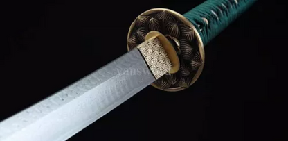 Honsanmai Full Tang Japanese Katana Samurai Sword Sharp With Copper Tsuba NEW.