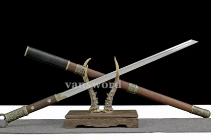 T10 Clay Tempered Steel Chinese Tang Dynasty Dao Real Sword Handmade Sharp