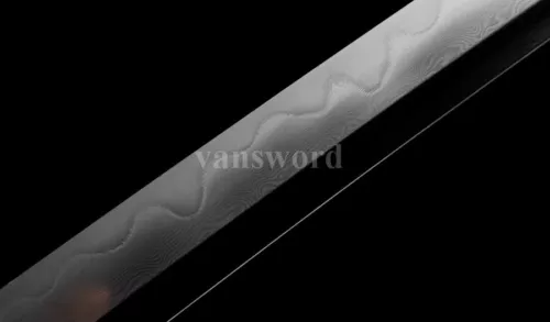 Japanese Katana Samurai Sword Folded Steel Clay Tempered Full Tang Battle Ready.