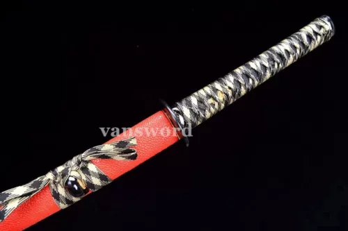 Handmade 9260 Spring Steel Japanese Samurai Sword Real Weapons Full Tang PU Saya