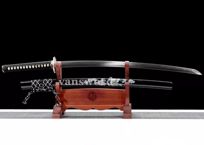 Clay Tempered Functional T10 Steel Japanese Katana Samurai Sword Full Tang Sharp