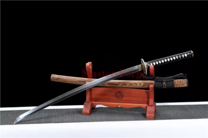 Japanese Samurai Katana Sword Choji Hamon T10 Steel Clay Tempered Battle Sharp