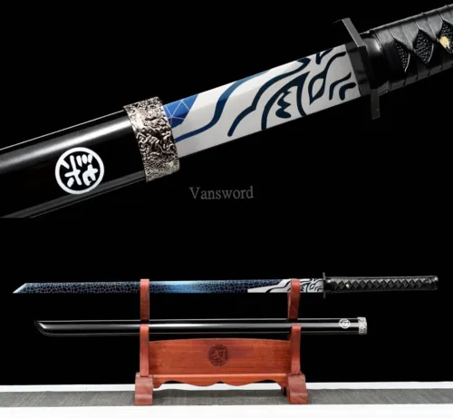 1095 High Carbon Steel Japanese Sword Anime Sword Kiriha Zukuri KAMASU Kissaki