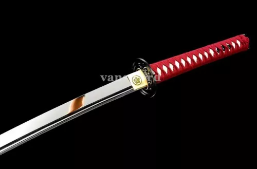 High quality Clay tempered Samrurai Carbon steel Japanese Katana Sword sharp.