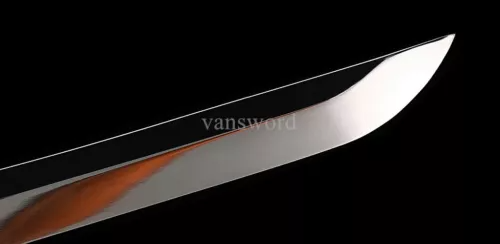 Handmade 1095 High Carbon Steel Japanese Katana Samurai Sword Black Scabbard.