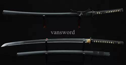 T10 Steel Clay Tempered Real Real Katana Full Tang Japanese Samurai Sword Sharp.