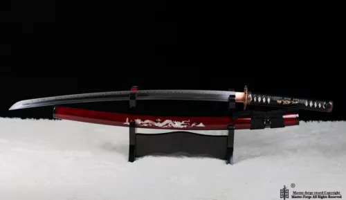 Japanese Katana Shihozume Clay Tempered Samurai Sword Full Tang Real Sharp.