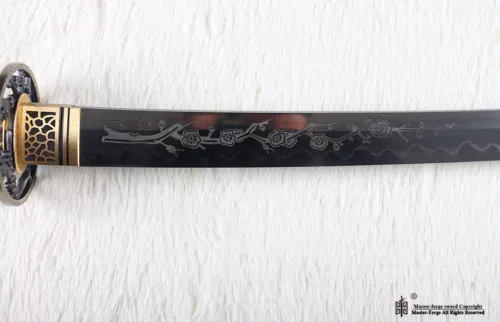 Clay tempered Folded Steel Japanese Samurai Katana Sword full tang sharp blade.