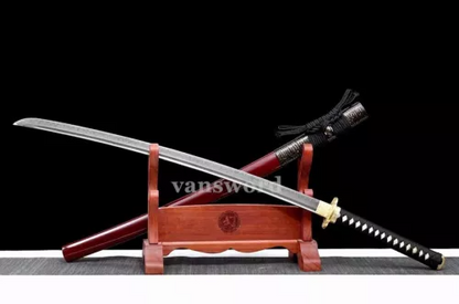 T10 Steel Clay Tempered Katana Samurai Sword Japanese High Quality Battle Ready