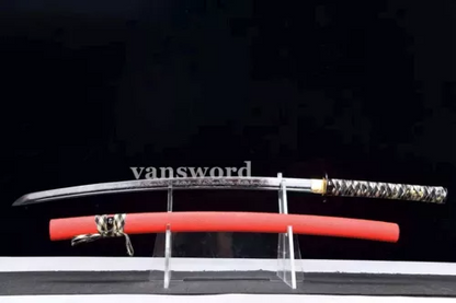 Handmade 9260 Spring Steel Japanese Samurai Sword Real Weapons Full Tang PU Saya