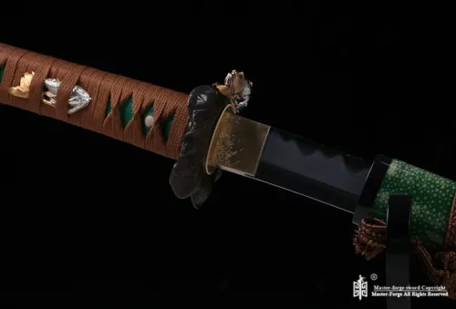 30"JAPANESE SAMURAI SWORD WAKIZASHI FOLDED STEEL CLAY TEMPERED ABRASIVE SHARP