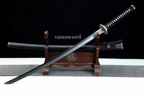 Japanese Samurai Katana 40.9"Hand Forge 1095 Clay TemperedSteel Sword Real Sharp