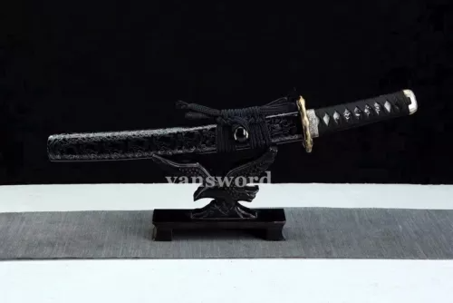 Full Tang handmade folded steel Japanese Samurai Tanto mini knife Sword sharp