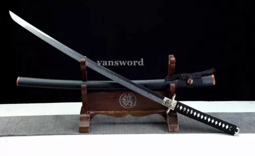 Japanese Samurai Katana 40.9"Hand Forge 1095 Clay TemperedSteel Sword Real Sharp