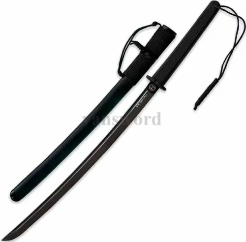 Handmade Black Damascus Folded Steel Japanese Samurai Tactical Sword Wakizashi