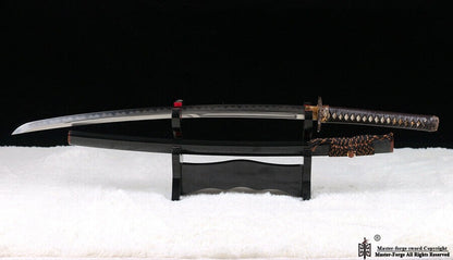 Folded Steel Clay Tempered Japanese Samurai Katana Sword Real Sharp Full Tang.