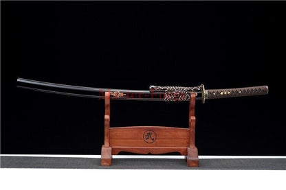 High Quality 1095 Carbon Steel Japanese Samurai Full Tang Sword Katana Black.