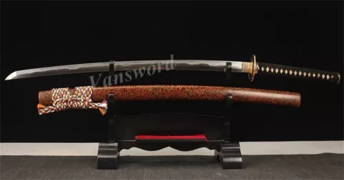 Shihozume Katana Samurai Sword Clay Tempered Choji Hamon Japanese Lacquer Sharp